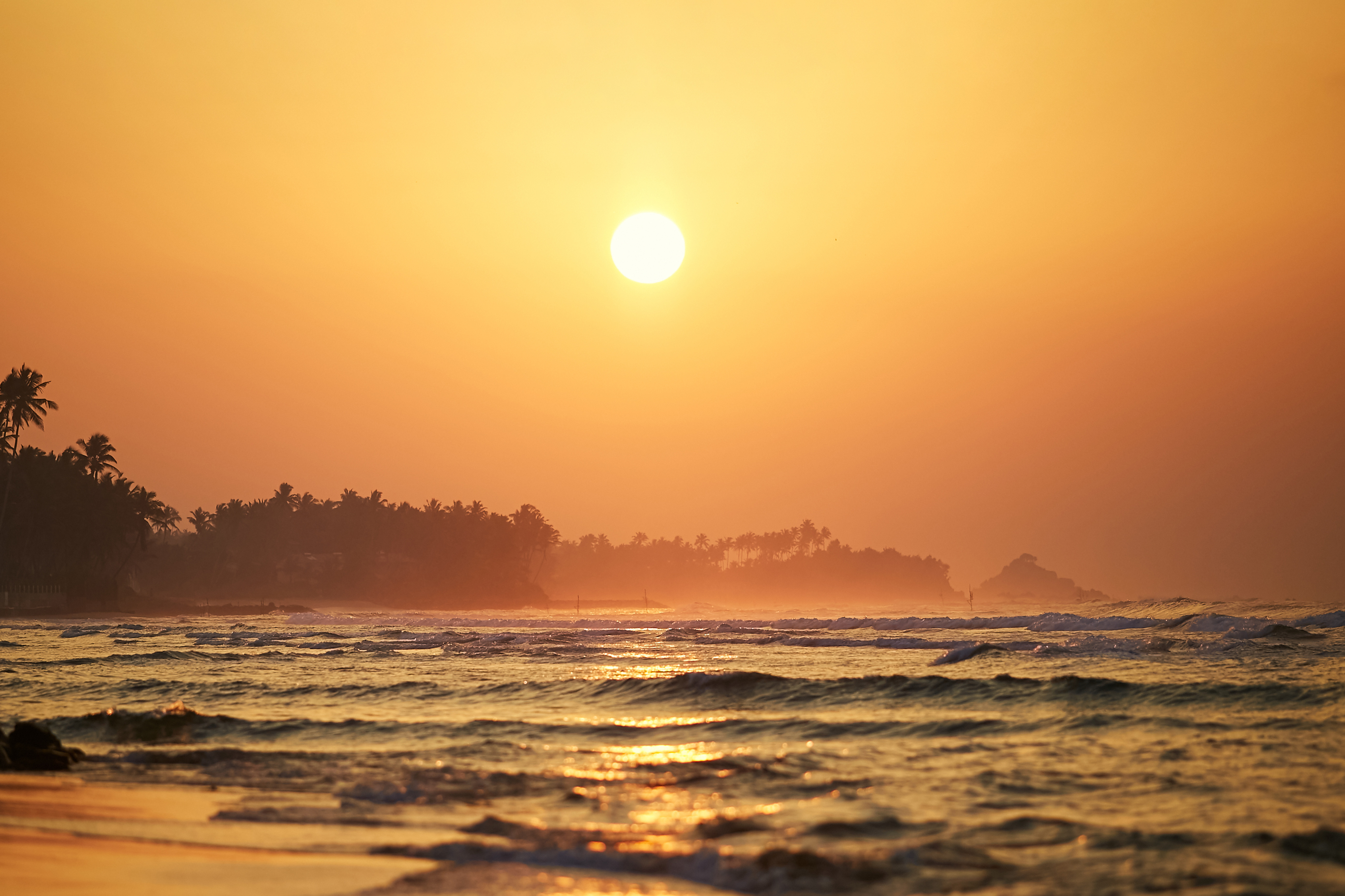 Aerial view of Sri Lankan coast